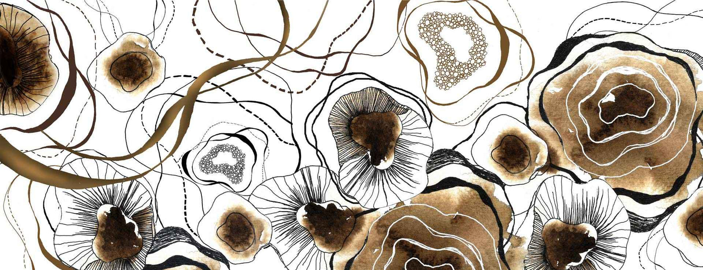 Bryony Brown Printed Organic Rose Petal Fabric Scarf