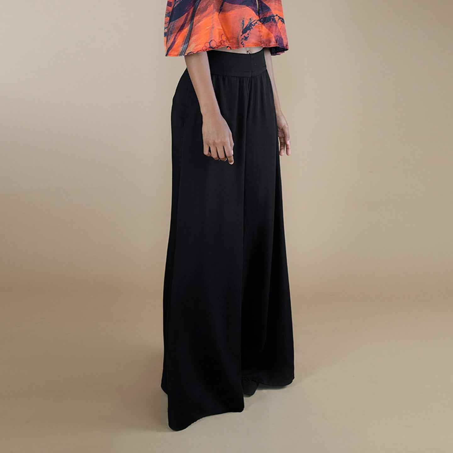 ORGANIC LOTUS FABRIC WOMENS BLACK PANT