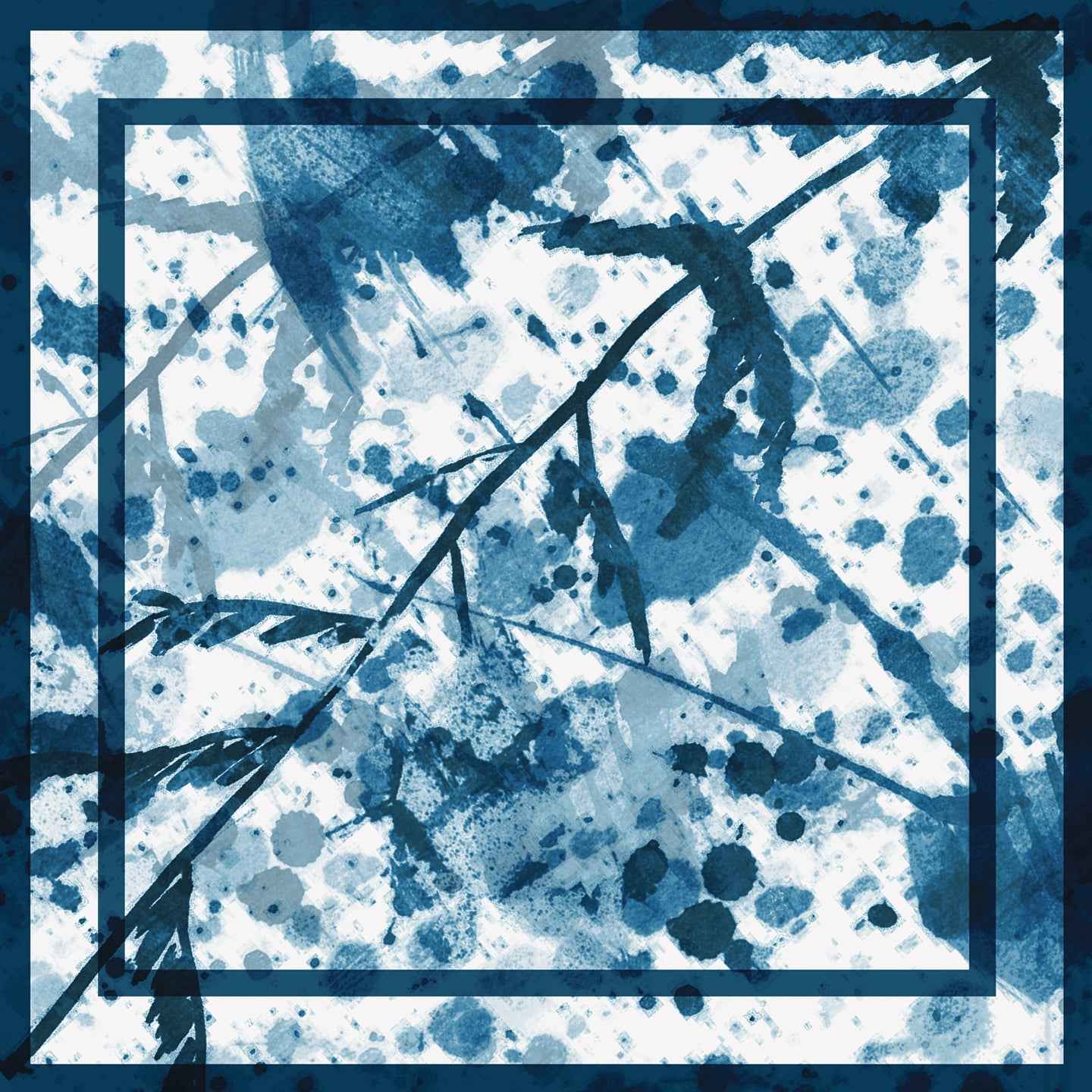 BLUE NIA ORGANIC ALOE VERA FABRIC SCARF