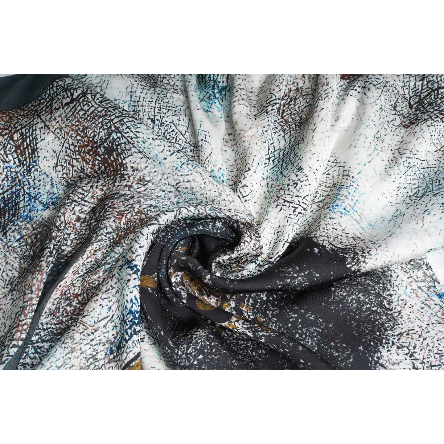 IMANI GREY ORGANIC ROSE PETAL FABRIC SCARF