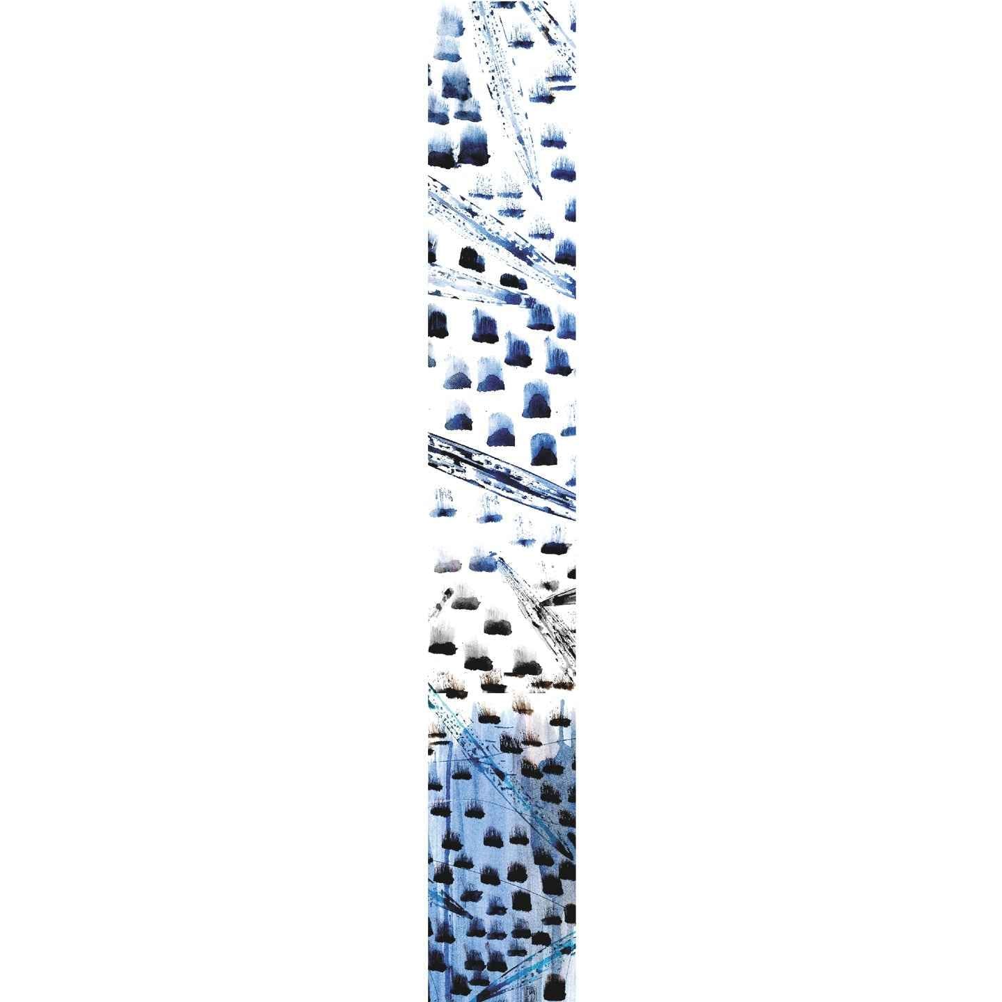 ROSE PETAL DESIGNER BLUE AND WHITE SCARF