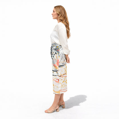 Poppy Peach  Drip Skirt