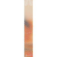 Flat detail of the orange ombre butterfly wing print on the scarf fabric