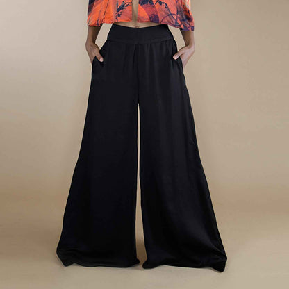 ORGANIC LOTUS FABRIC WOMENS BLACK PANT