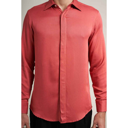 ORGANIC SOLID CRIMSON RED SHIRT